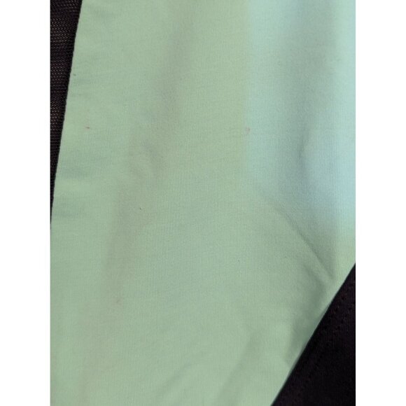 Anne Cole Collection One Piece Swimsuit Black & Mint Size 10 Mesh Front and Back - Picture 3 of 5